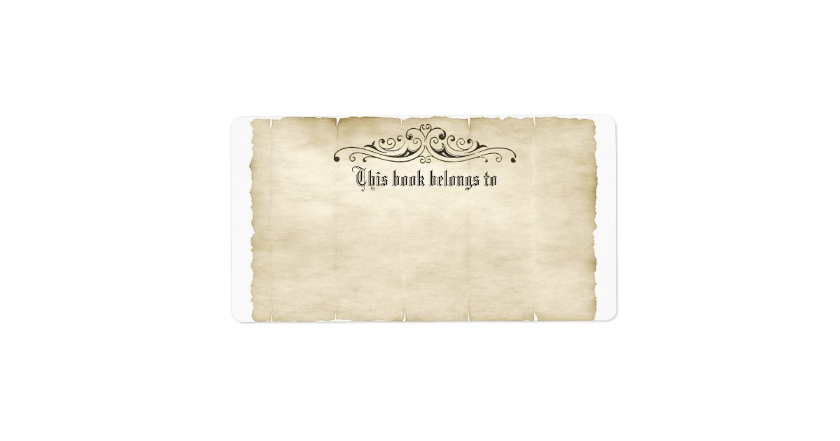 Vintage Style Old Parchment Add Your Name Label Zazzle