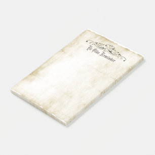 Vintage Style Old Parchment "Ye Olde Reminder" Post-it Notes