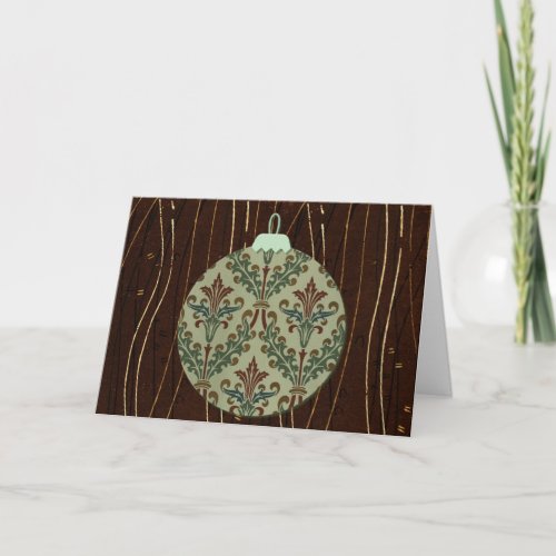 Vintage Style Old World Christmas Ornament Holiday Card