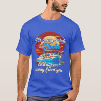 Vintage Style on Back Yacht Rock Party Boat girl T-Shirt