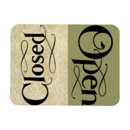 Vintage Style Open Closed Sign Magnet | Zazzle