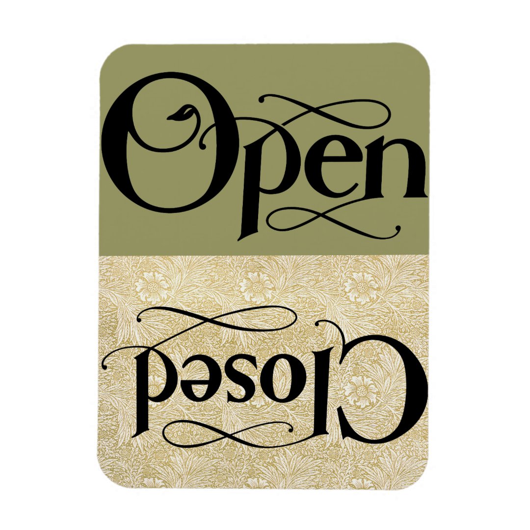 Vintage Style Open Closed Sign Magnet | Zazzle
