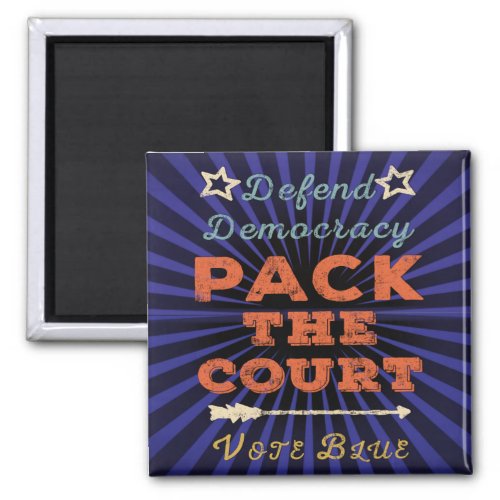 Vintage Style Pack the Court Defend Democracy Magnet