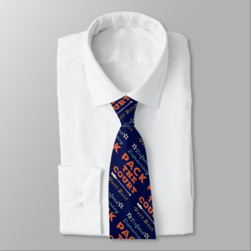 Vintage Style Pack the Court Defend Democracy Neck Tie