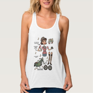 Vintage Style Paper Doll Kit Adventure Tank Top