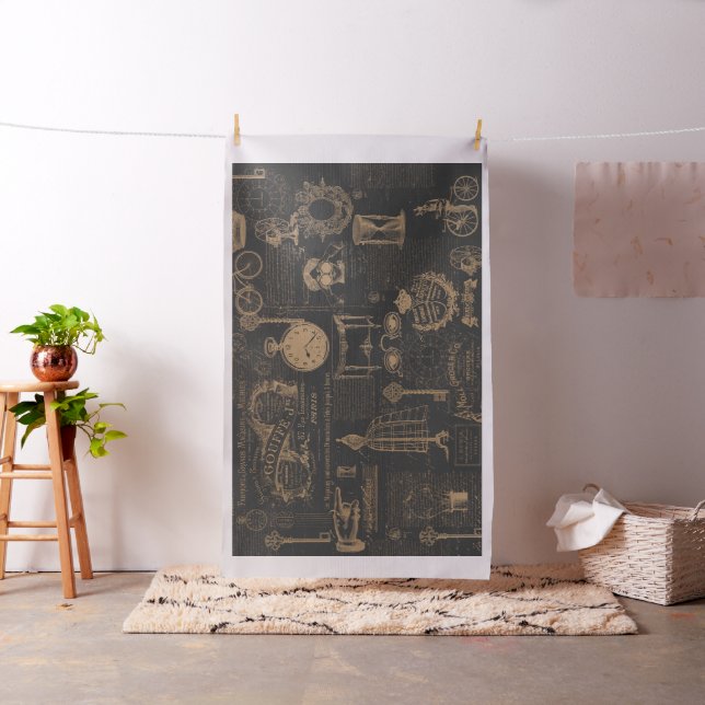 Vintage Style Paris | Old Script | Cottage Style | Fabric (In Situ)