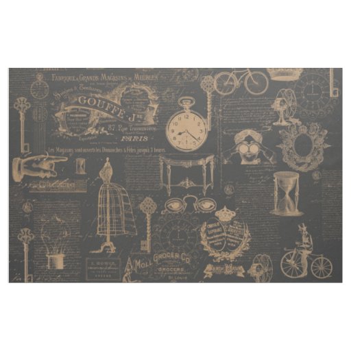 Vintage Style Paris | Old Script | Farmhouse Fabric