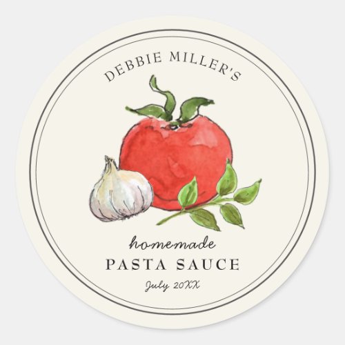 Vintage style Pasta sauce label on off_white