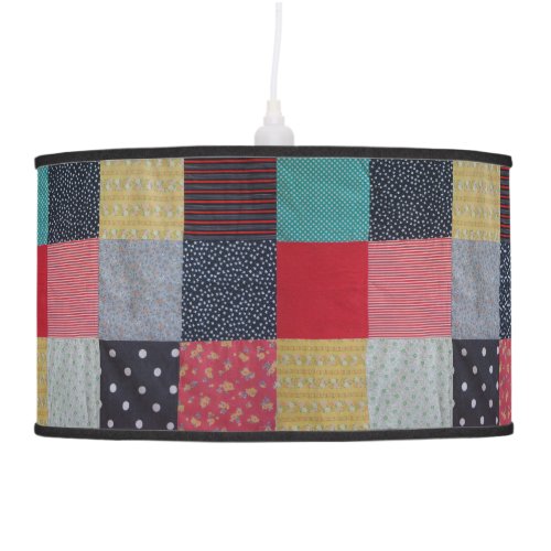 vintage style patchwork fabric design colorful ceiling lamp