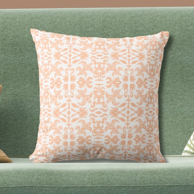 Vintage-style Peach and White Pillow (Creator Uploaded)