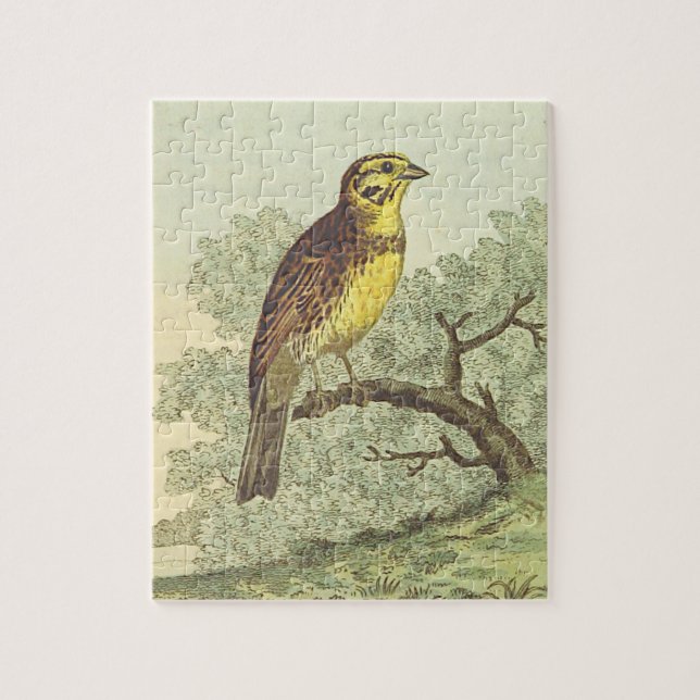 Vintage Style, Perched Bird Puzzle (Vertical)