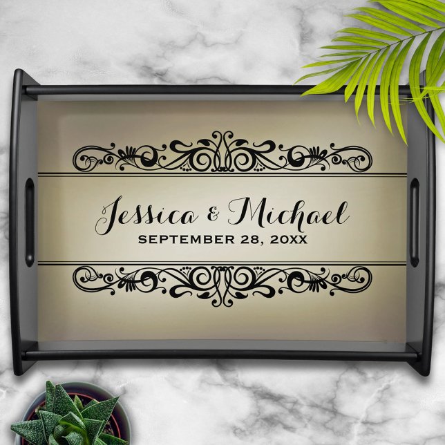 Vintage Style Personalized Serving Tray (Creator Uploaded)
