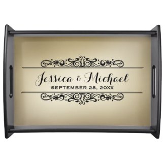 Vintage Style Personalized Serving Tray