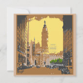 Vintage Style Philadelphia City Hall (Front)