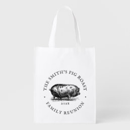 Vintage Style | Pig Roast Event | Family Reunion Grocery Bag