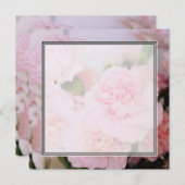 Vintage style pink carnation flowers blank wedding (Front/Back)