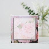 Vintage style pink carnation flowers blank wedding (Standing Front)