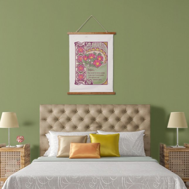 Vintage Style Pink Flower Dream Magic Hanging Tapestry (Creator Uploaded)