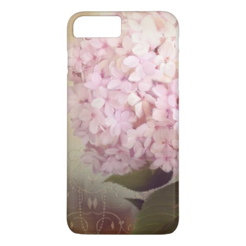 Vintage Style Pink Lavender Hydrangea Oil Pastel iPhone 8 Plus7 Plus Case