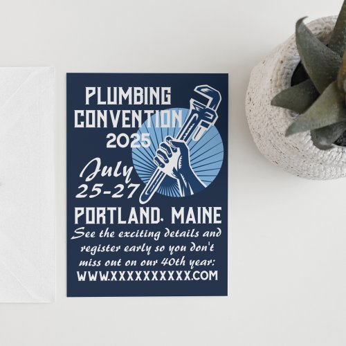 Vintage_Style Plumbing Convention  Invitation