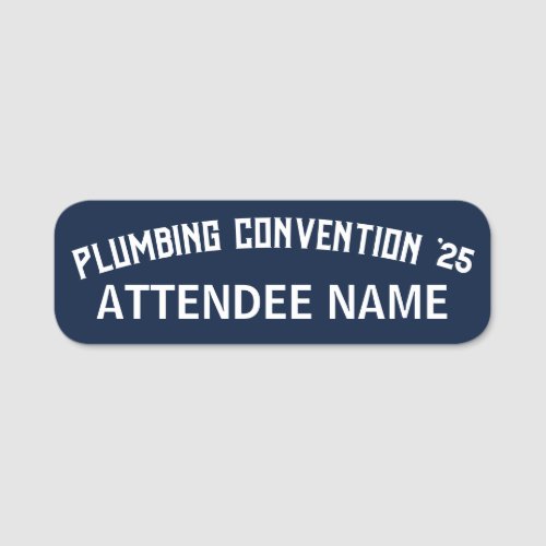 Vintage_Style Plumbing Convention  Name Tag