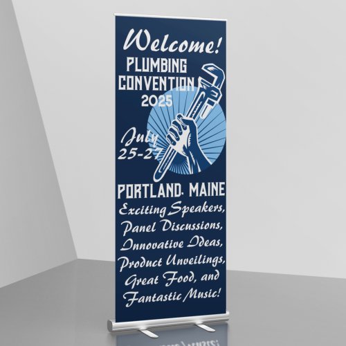 Vintage_Style Plumbing Convention  Retractable Banner