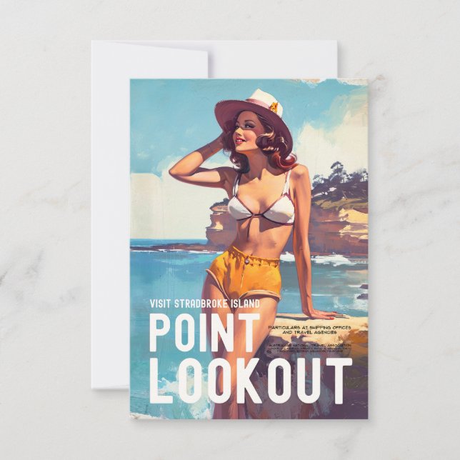 Vintage Style Point Lookout Travel Card (Front)