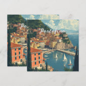 Vintage Style Portofino Genova Italy (Front/Back)