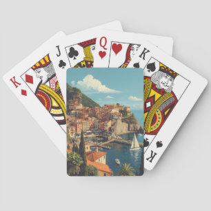 Vintage Style Portofino Genova Italy Poker Cards