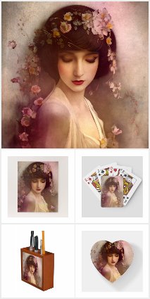 Vintage Style Portrait of a Beautiful Woman