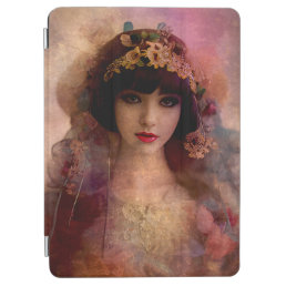 Vintage Style Portrait of Beautiful Woman in Pink iPad Air Cover
