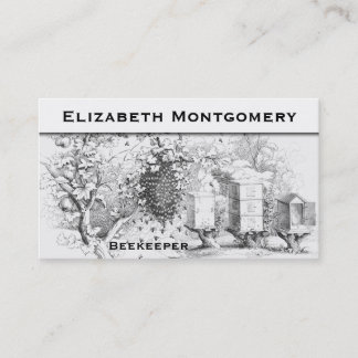 Vintage Style Professional Beekeeper Business Card