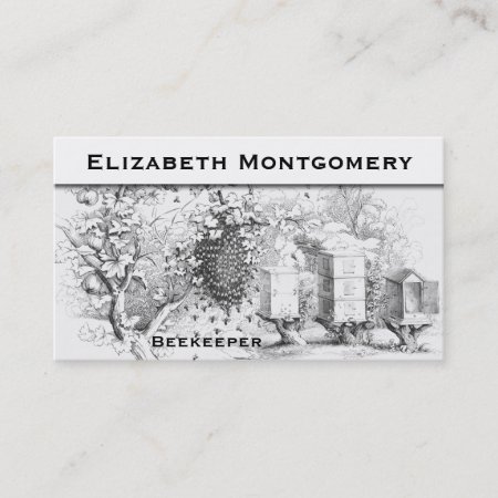 Vintage Style Professional Beekeeper Business Card