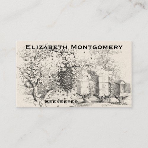 Vintage Style Professional Beekeeper Business Card