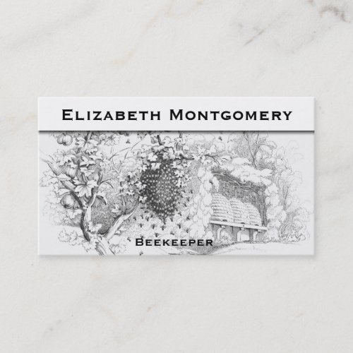 Vintage Style Professional Beekeeper Business Card