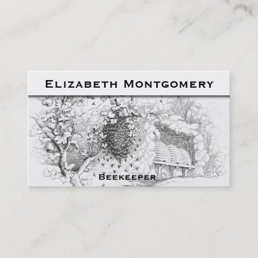 Customizable Vintage Style Professional Beekeeper Business Card