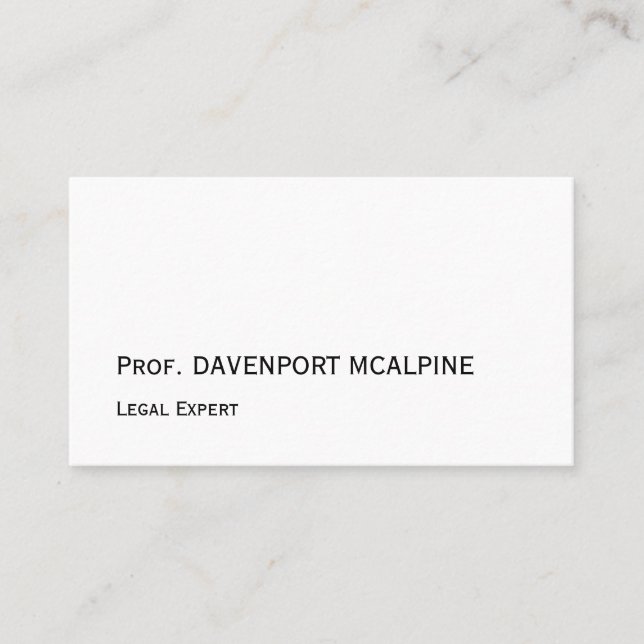 Vintage Style Professional Business Card (Front)