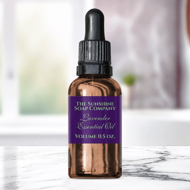 Vintage style purple and green cosmetic label (Creator Uploaded)