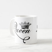 Vintage style Queen of everything french girl chic Coffee Mug (Front Left)