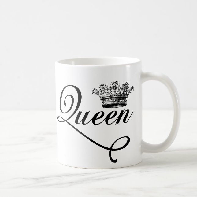 Vintage style Queen of everything french girl chic Coffee Mug (Right)