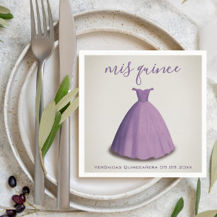 Vintage style Quinceañera mis quince table decor Napkins