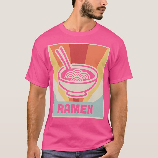 Vintage Style Ramen Poster T-Shirt (Front)