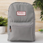 Vintage Style Red and White Business Name Patch<br><div class="desc">Customize the colors and font for your name or other text</div>