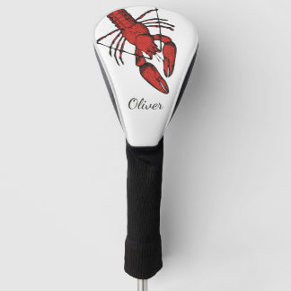 Vintage style red lobster design golf head cover