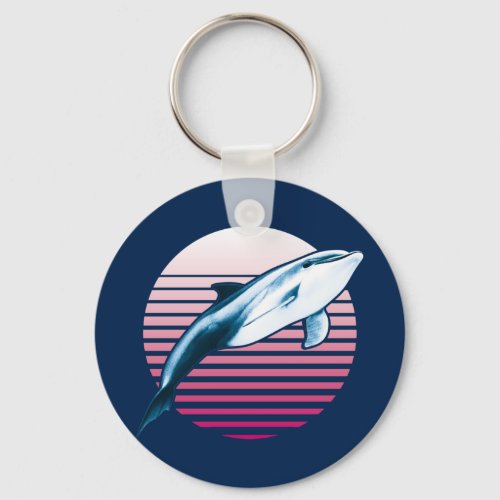 Vintage Style Retro Dolphin Keychain