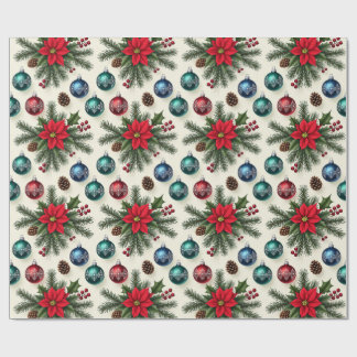 Vintage Style Retro Holiday Gift Wrap