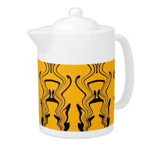 Vintage Style Retro Motivational Typography Quote Teapot