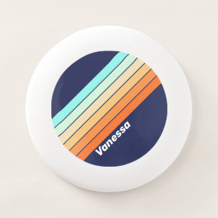 Vintage Style Retro Stripes with Name Wham-O Frisbee
