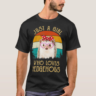 Vintage Style Retro Sunset Just A Girl Who Loves H T-Shirt