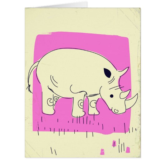 Vintage style Rhino cartoon (Front)